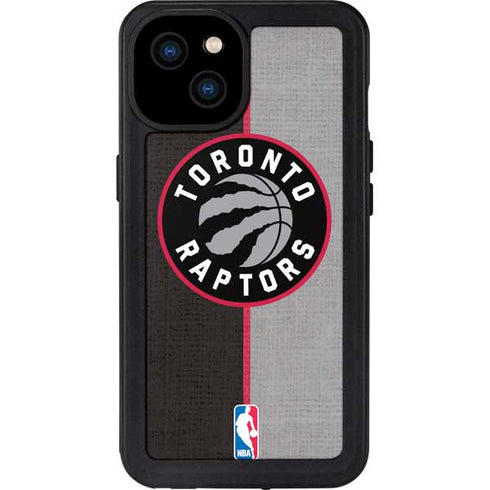 NBA Toronto Raptors Split Canvas iPhone 15 Plus Waterproof Case